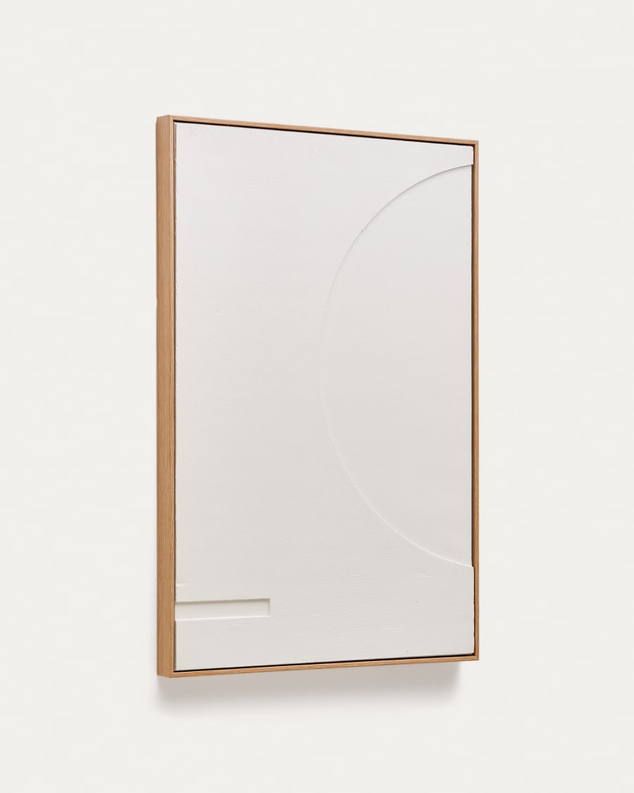 Sefri picture with circular geometric shapes in white 60 x 90 cm