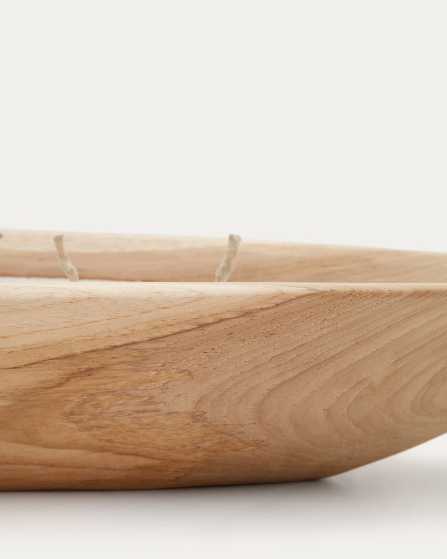 Maelia wooden candle with a natural finish Ø 60 x 16cm