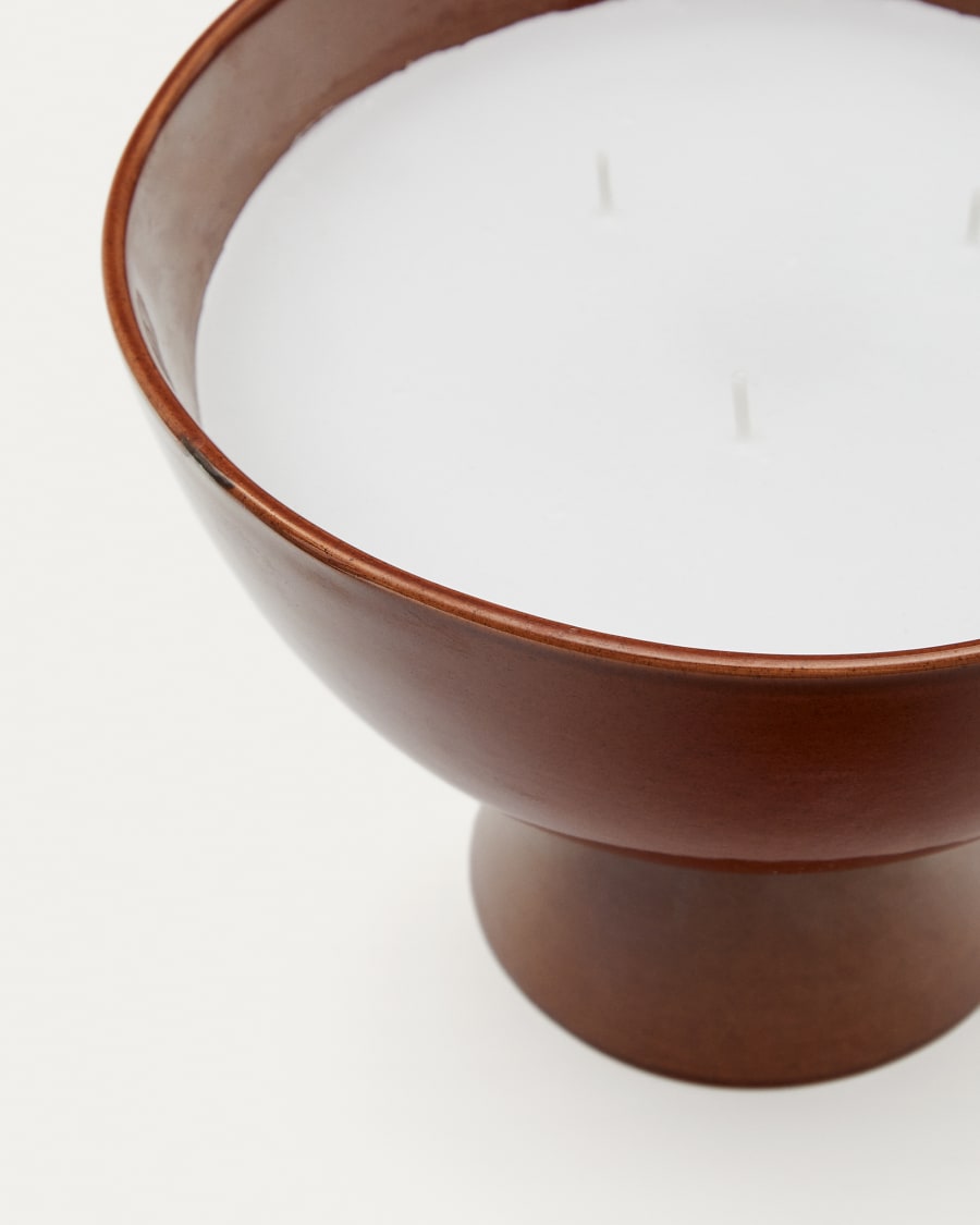 Sapira Ceramic Candle in Brown Ø 20 cm