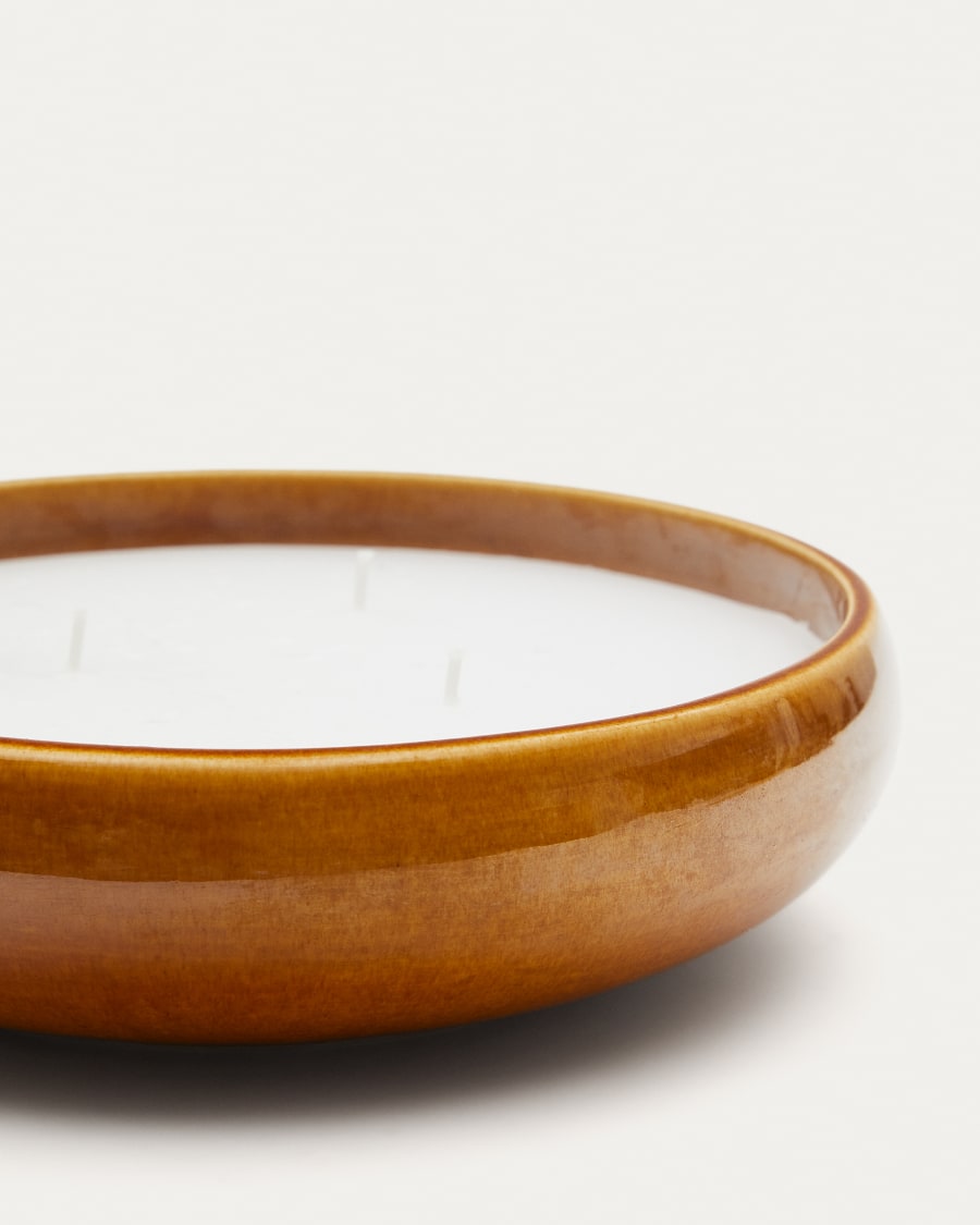 Sapira Ceramic Candle in Orange Ø 21 cm