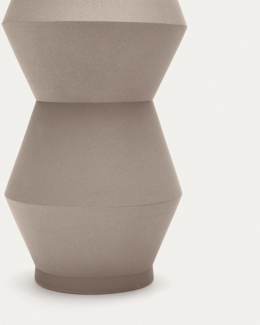 Peratallada ceramic vase in beige, 30 cm