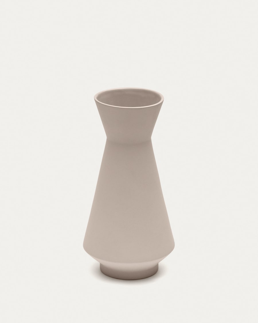 Monells ceramic vase in beige, 38 cm