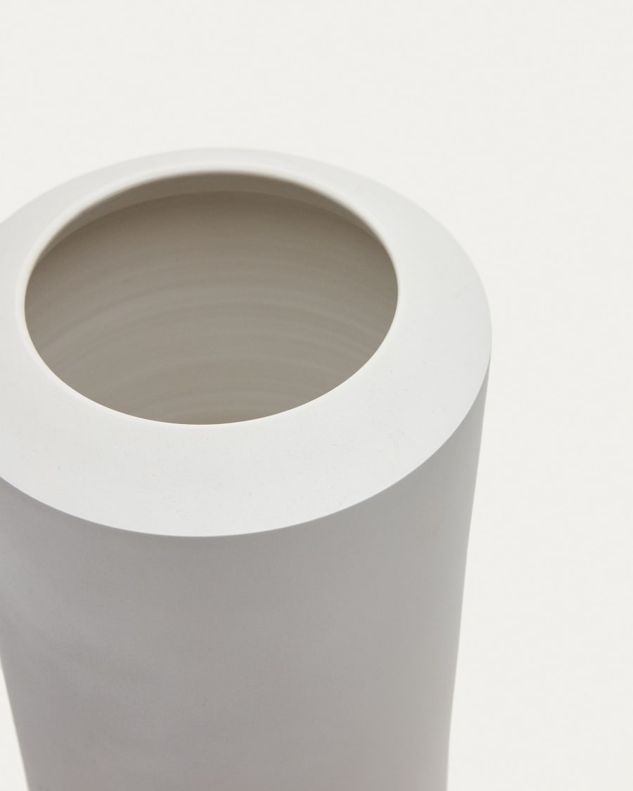 Estartit large ceramic vase in white, 39 cm