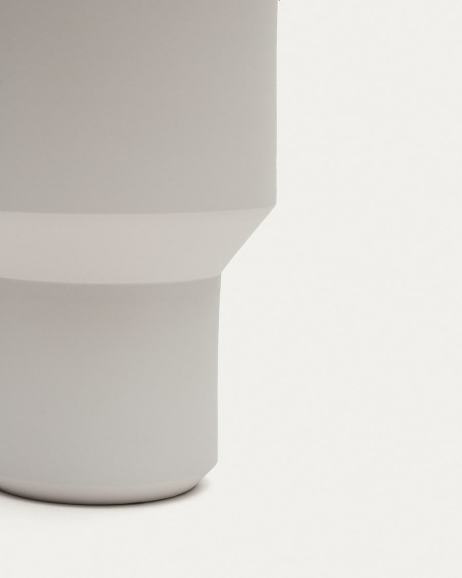 Estartit large ceramic vase in white, 39 cm