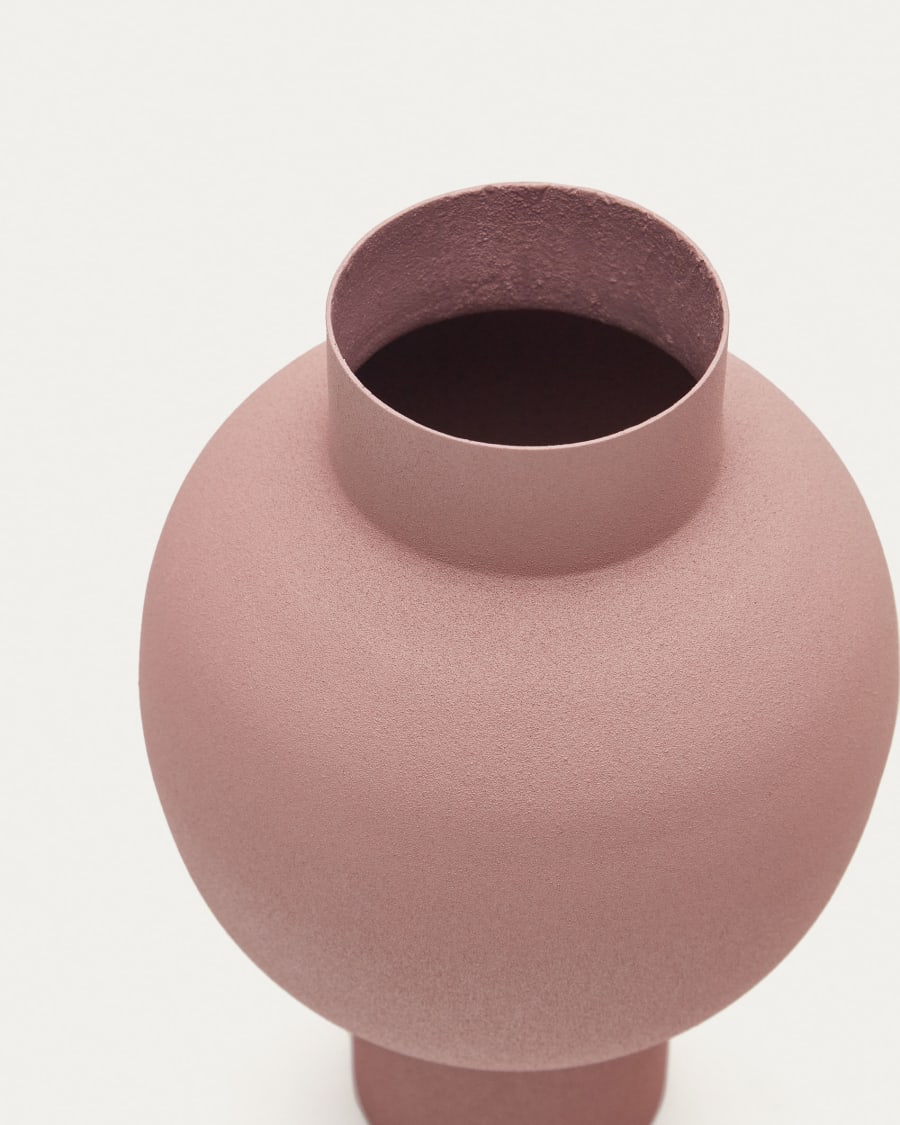 Celra metal vase in brown, 21 cm