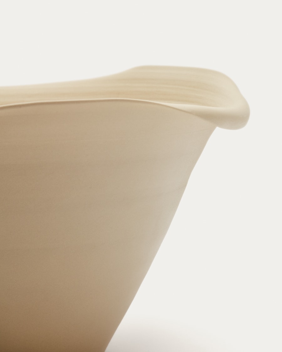 Macaire beige ceramic vase Ø 23 cm
