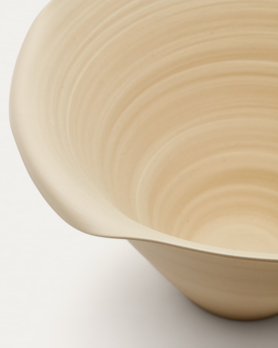 Macaire beige ceramic vase Ø 23 cm