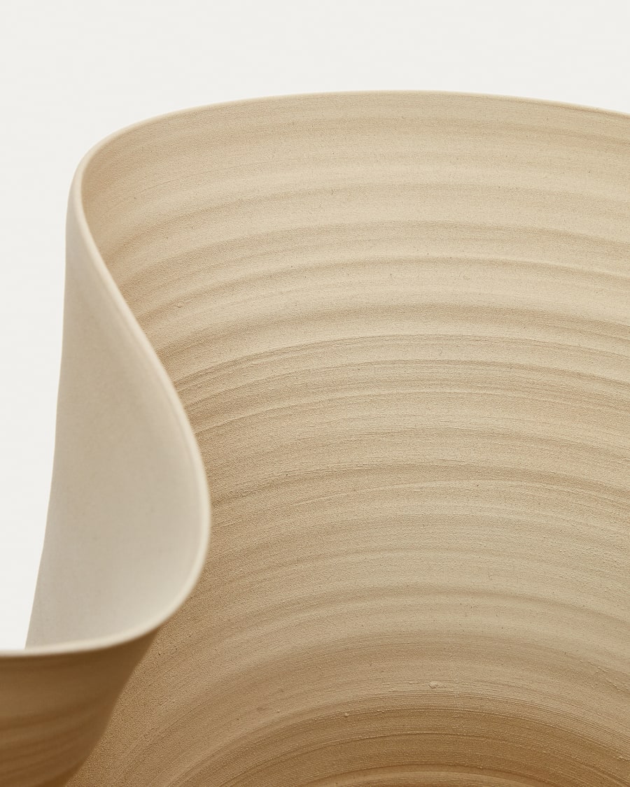 Macaire beige ceramic vase Ø 26 cm