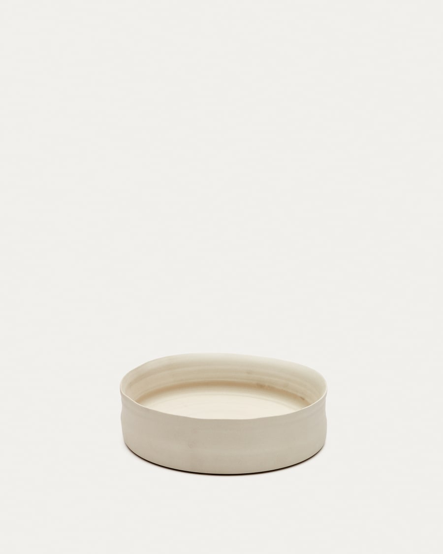 Κεραμικός δίσκος, Macae, μικρού μεγέθους, λευκό Ø 24εκ