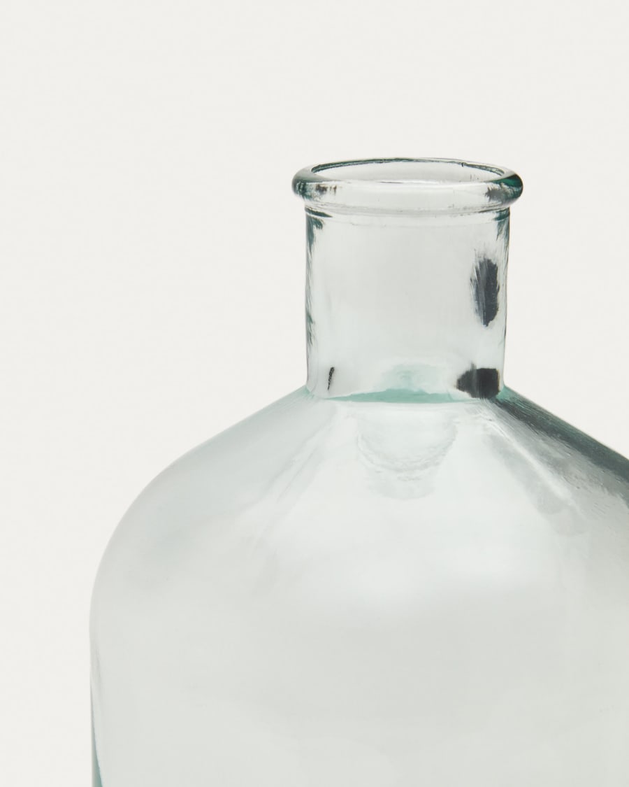 Vase Brenna en verre transparent 100% recyclé 28 cm