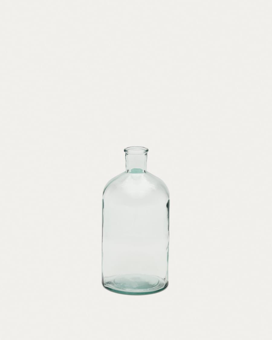 Vase Brenna en verre transparent 100% recyclé 28 cm