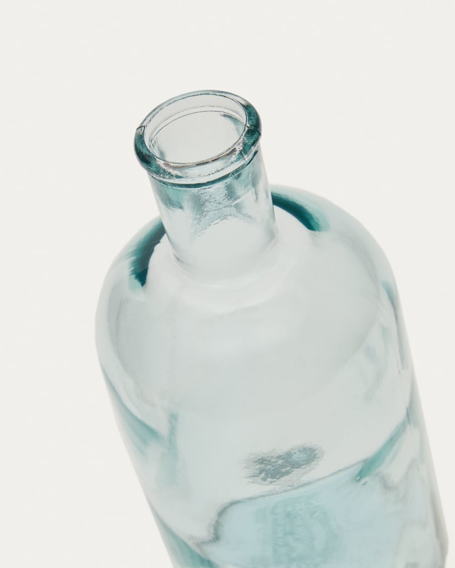 Brenna vase in 100% recycled transparent glass, 19 cm
