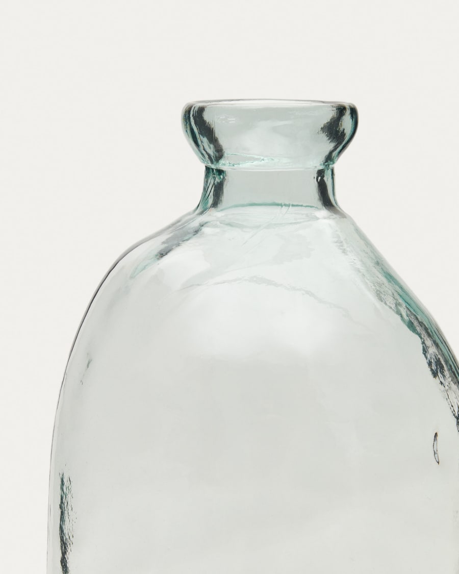 Brenna Vase aus transparentem Glas 100% recycelt 73 cm