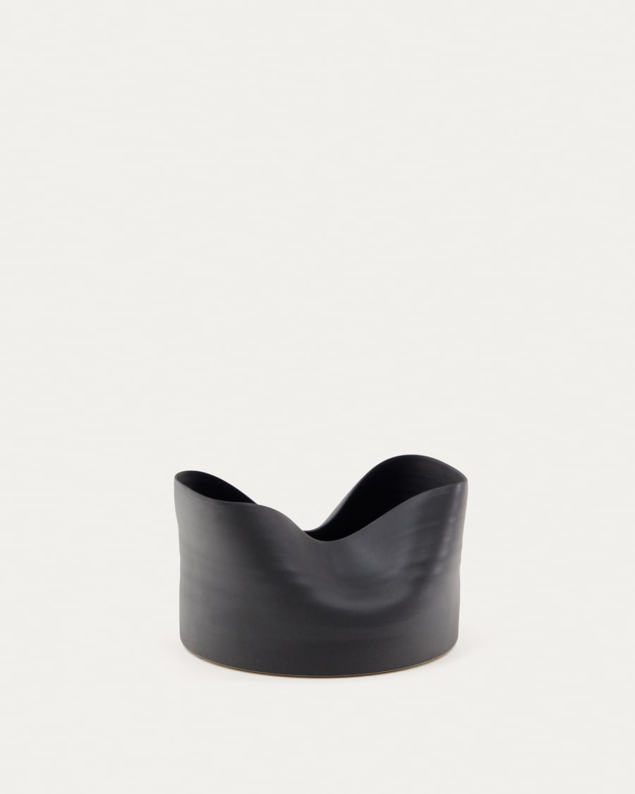 Sibel grey ceramic vase, 26 cm