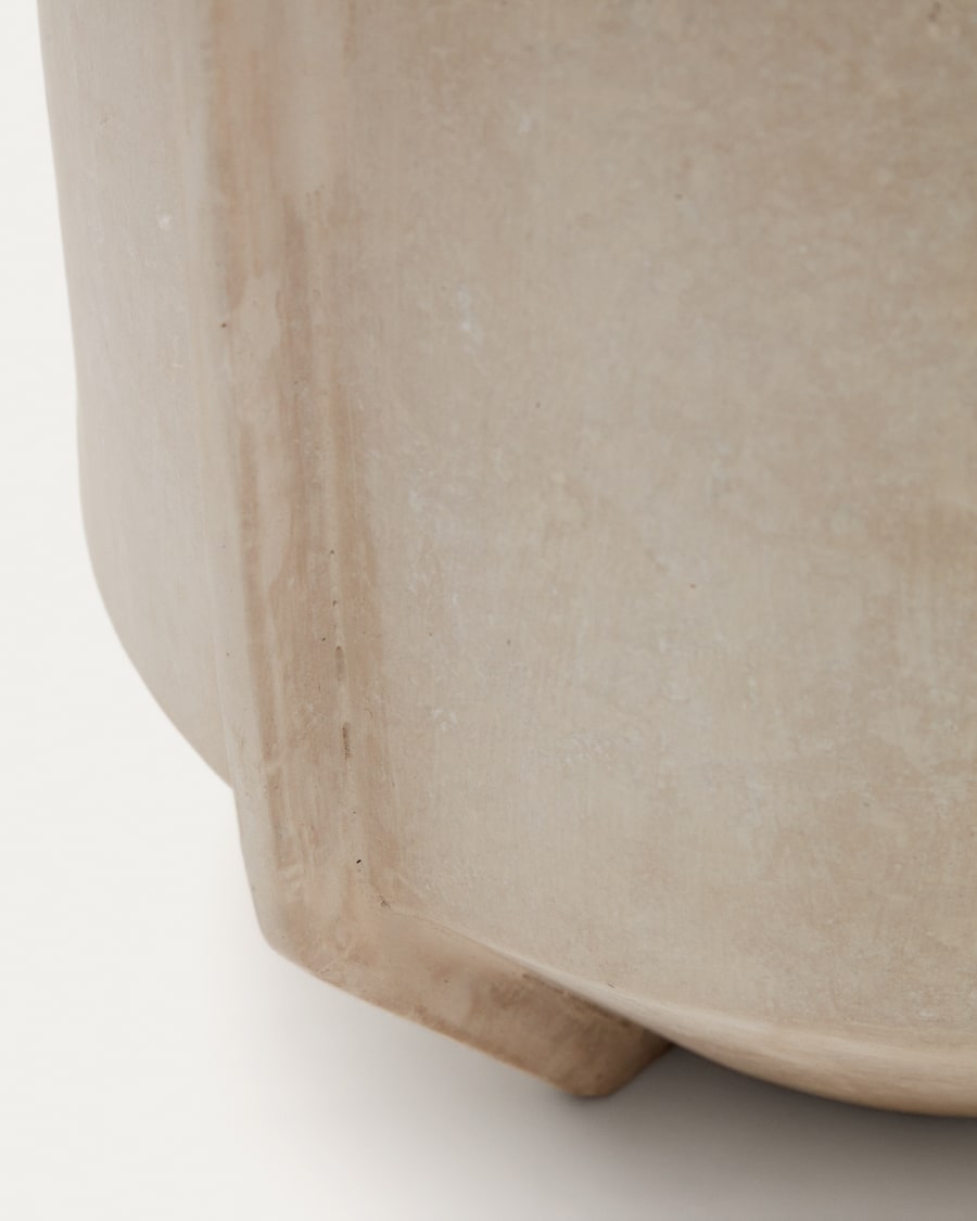 Meja beige papier-mâché vase 47 cm