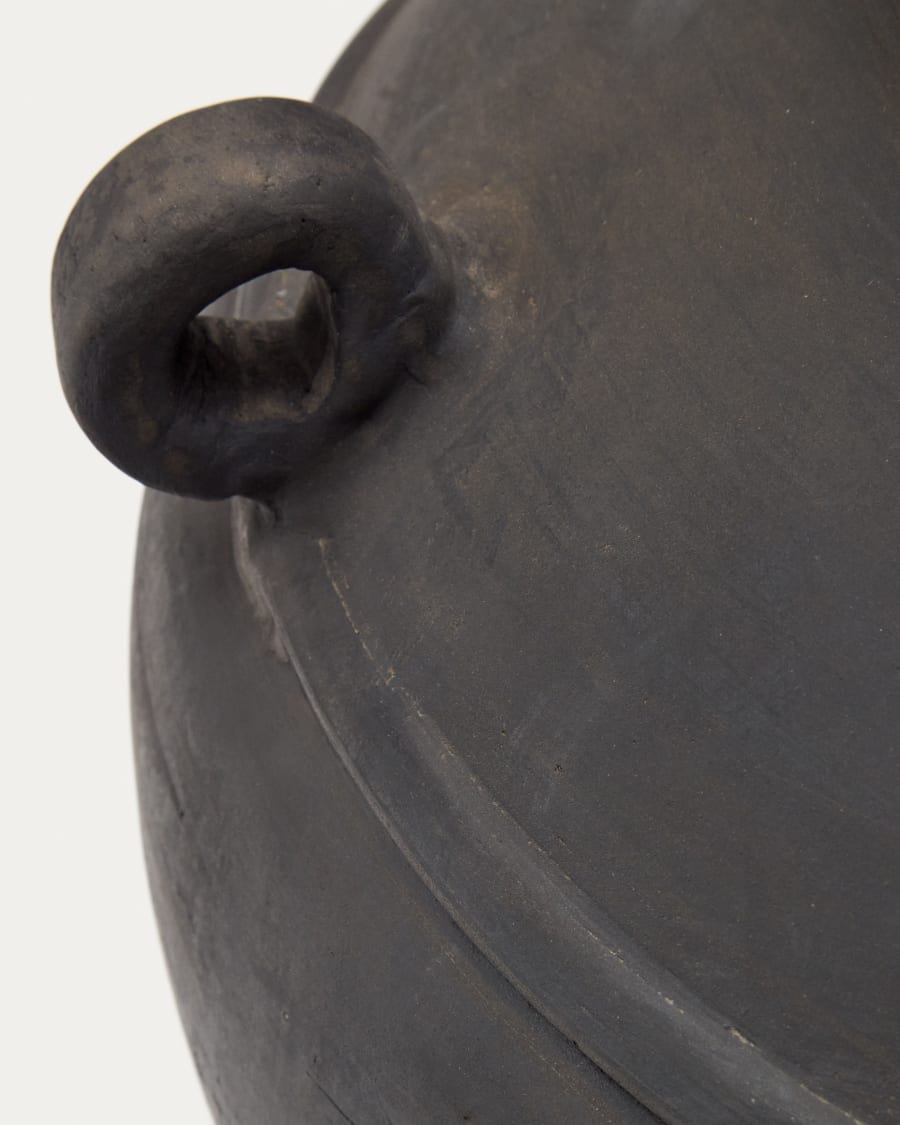 Βάζο Mesut από μαύρη τερακότα 32εκ