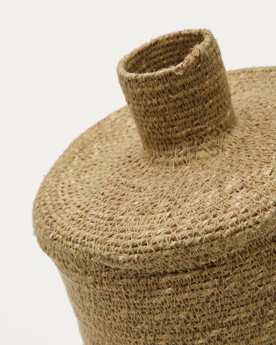 Vase Salinas en fibres naturelles, finition naturelle 30 cm