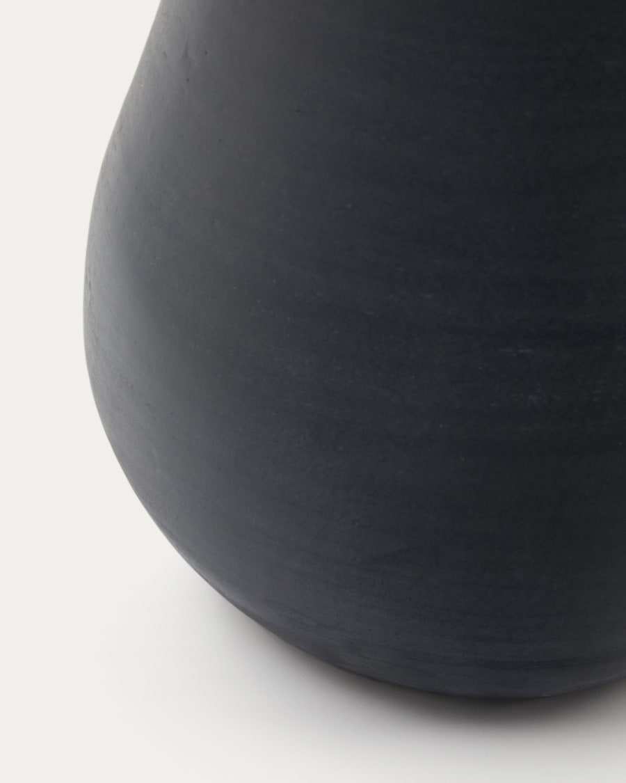 Silaia terracotta vase in a black finish 34 cm