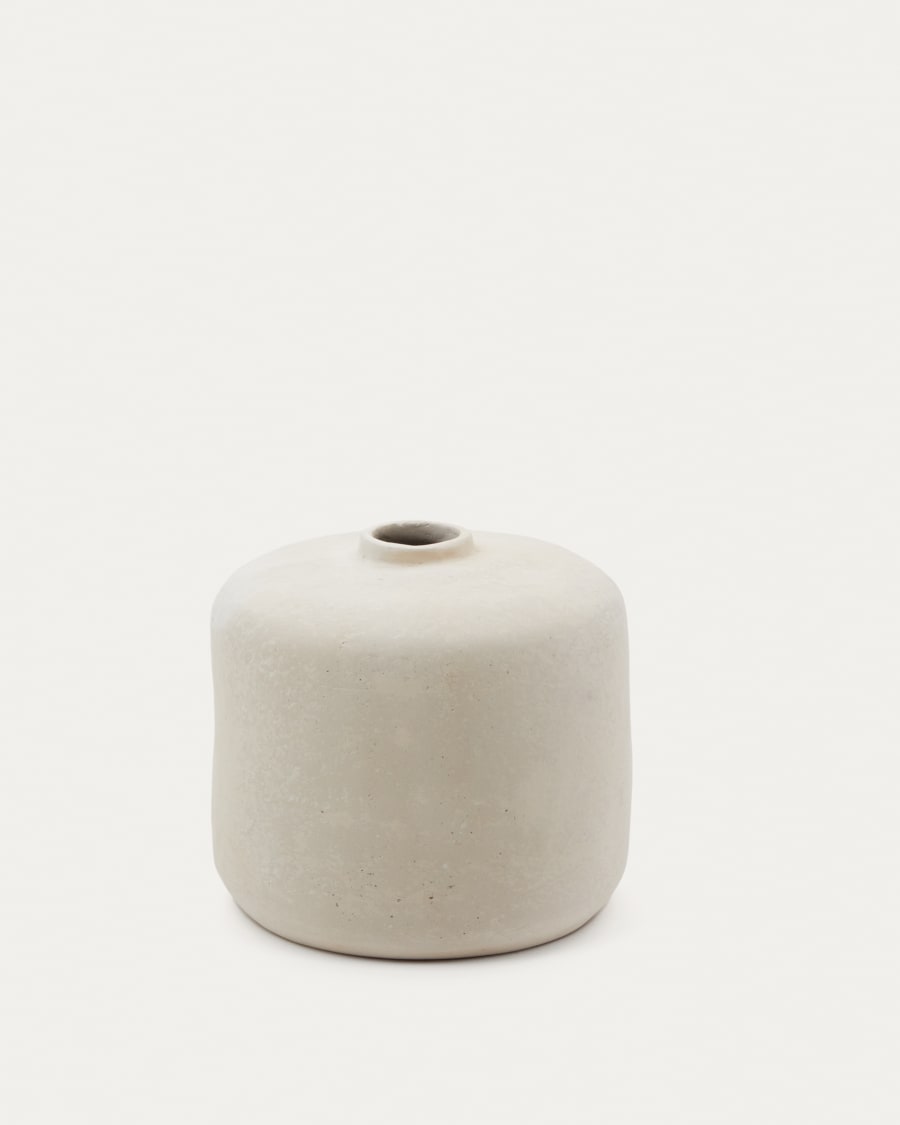 Serina papier mâché vase in white 36.5 cm