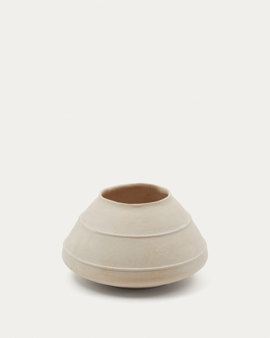 Sylan papier mâché vase in white 40 cm
