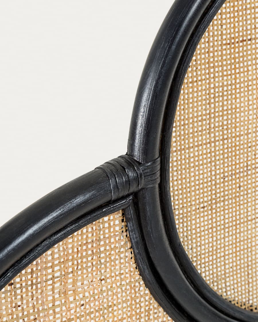 Lalita rattan headboard with a black finish, for 160 cm beds