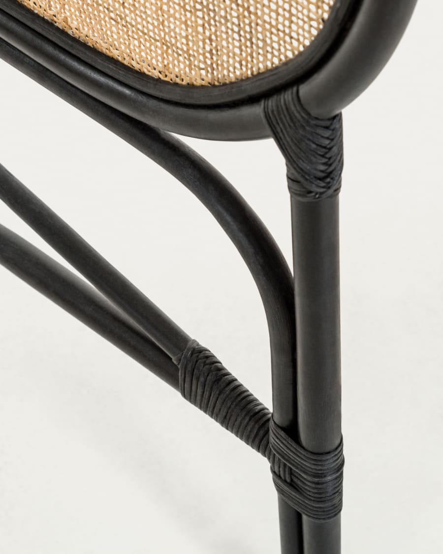 Lalita rattan headboard with a black finish, for 160 cm beds