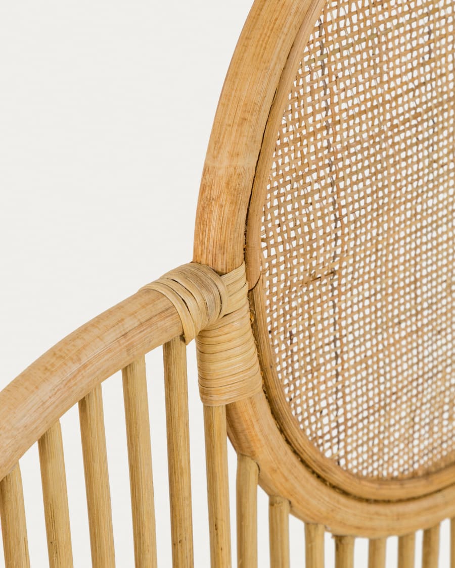 Lalita rattan headboard with a natural finish, for 160 cm beds