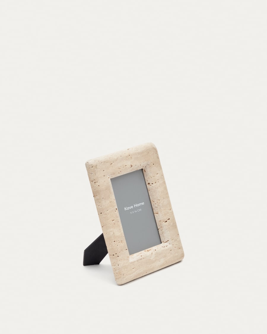 Muire Fotorahmen aus Travertin in Beige 23 x 18 cm