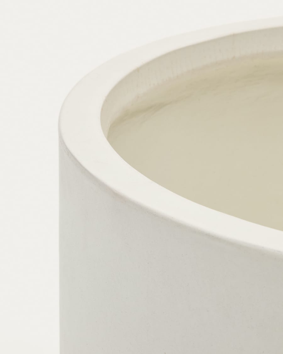 Aiguablava plant pot in white cement, Ø 62 cm