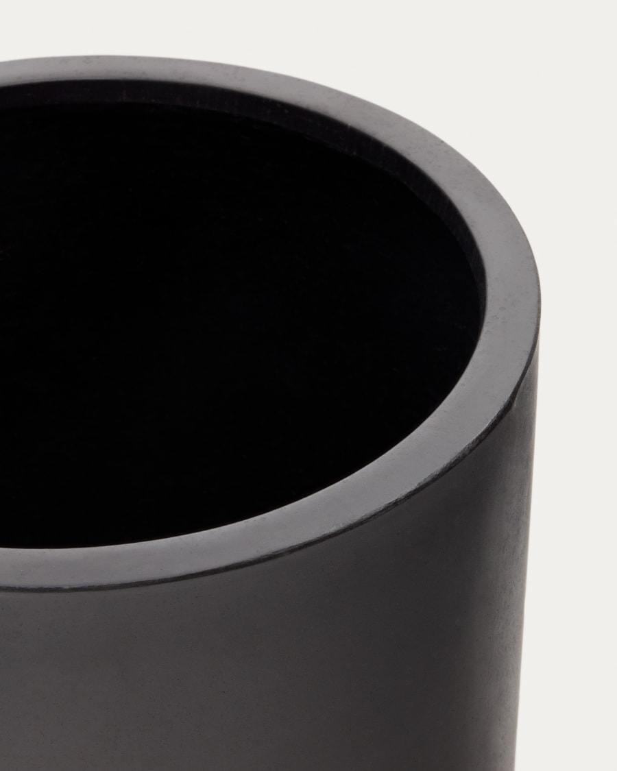 Cache-pot Aiguablava en ciment noir Ø 52 cm