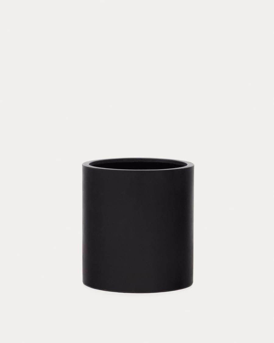 Cache-pot Aiguablava en ciment noir Ø 52 cm