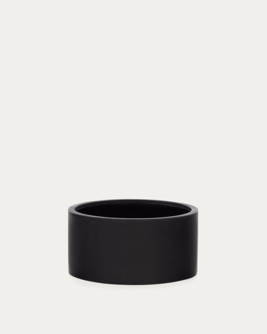 Cache-pot Aiguablava en ciment noir Ø 62 cm