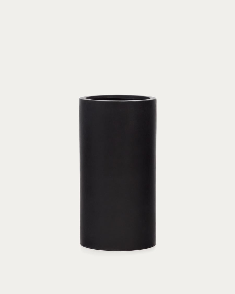 Aiguablava Blumentopf aus Zement in Schwarz Ø 42 cm