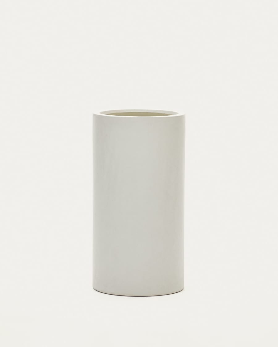 Aiguablava plant pot in white cement, Ø 42 cm