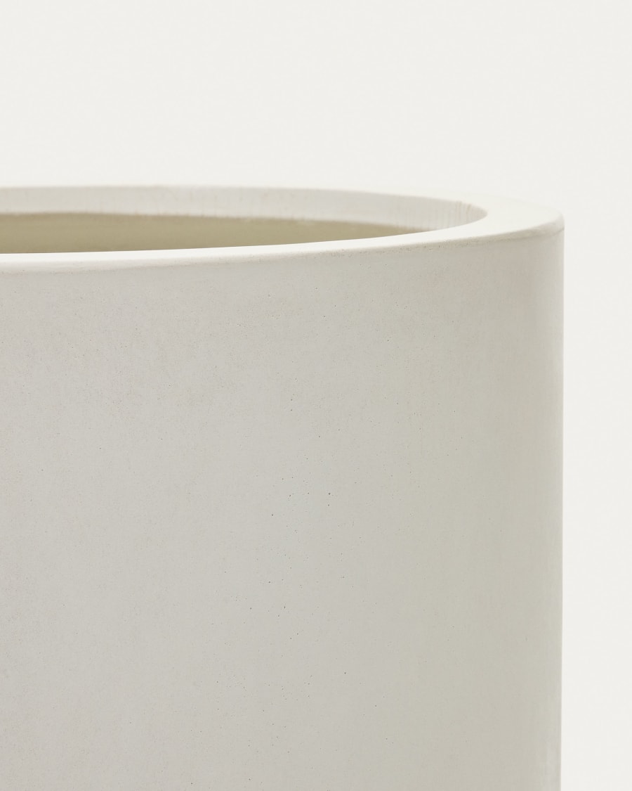 Aiguablava plant pot in white cement, Ø 42 cm