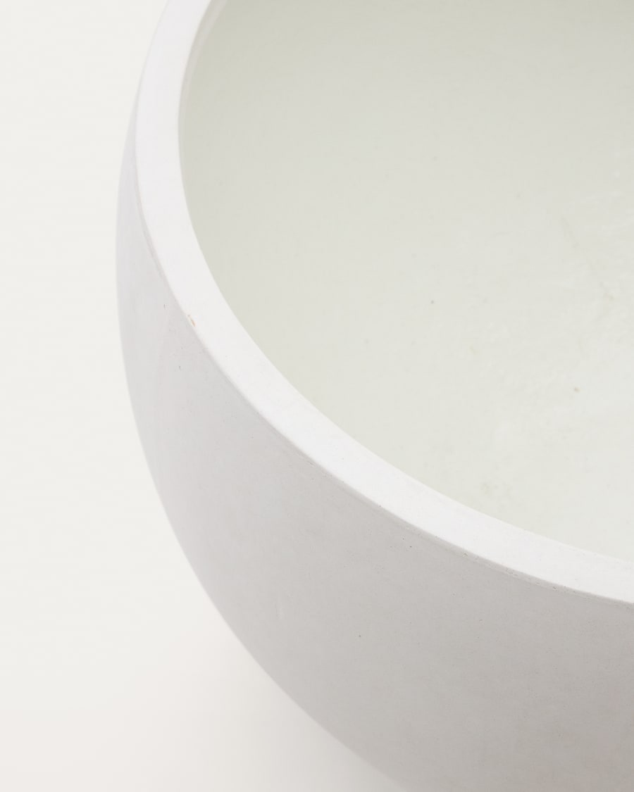 Grau White Cement Planter Ø 72 cm