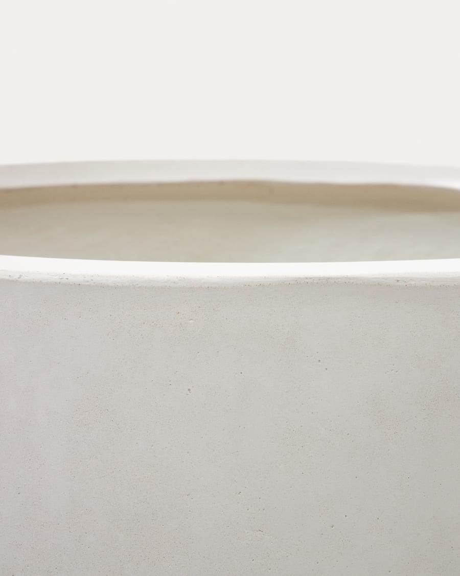 Aiguablava White Cement Planter Ø 75 cm