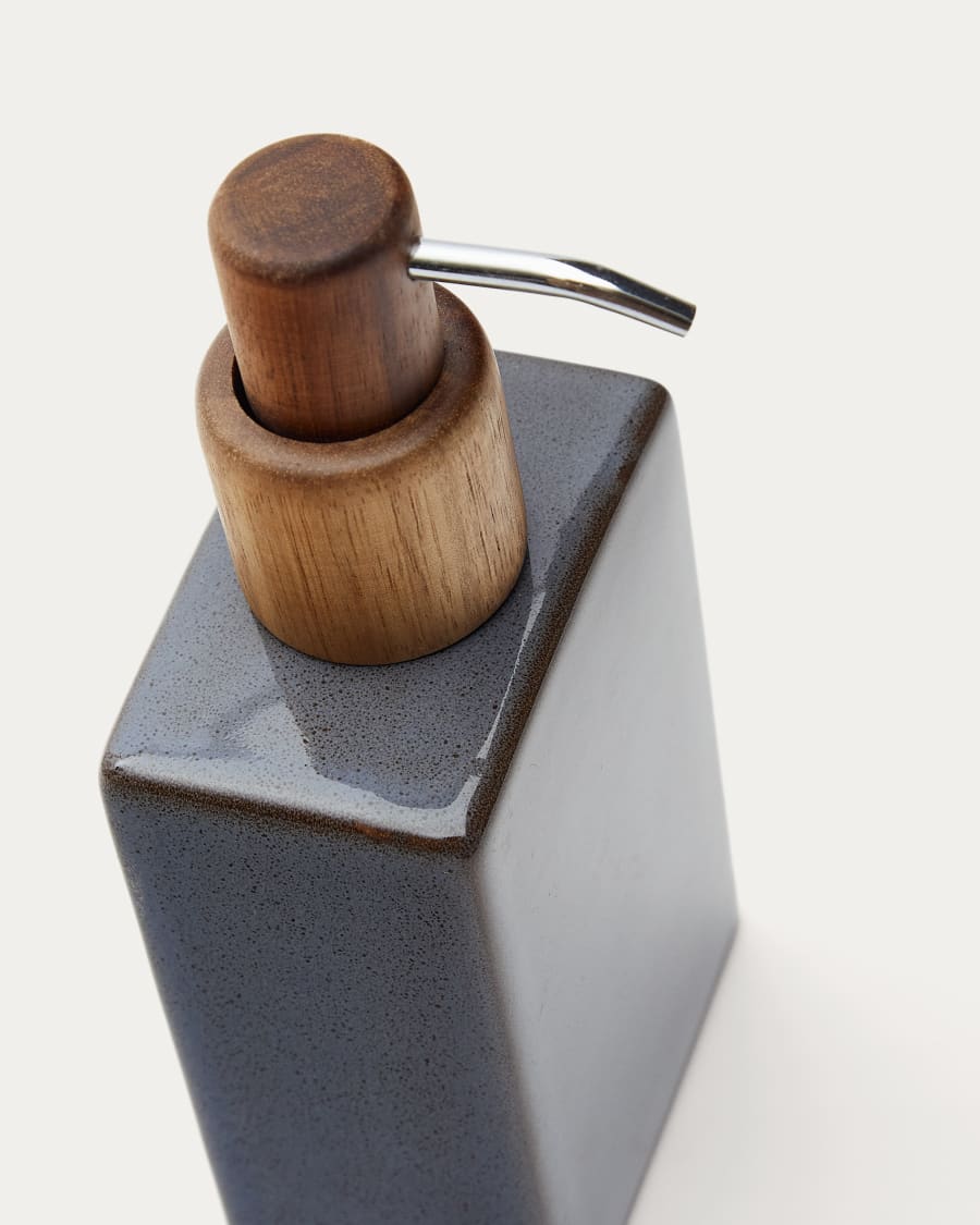 Silvet Gray Stoneware Soap Dispenser