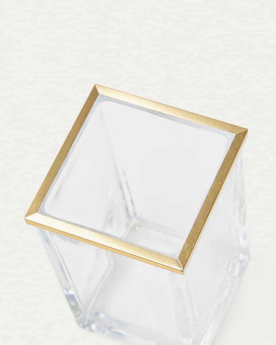 Soanet Glas- und Metall-Zahnbürstenhalter mit Goldfinish