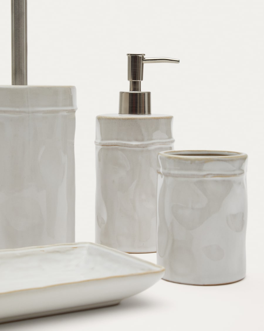 Savel Gray Stoneware Toothbrush Holder
