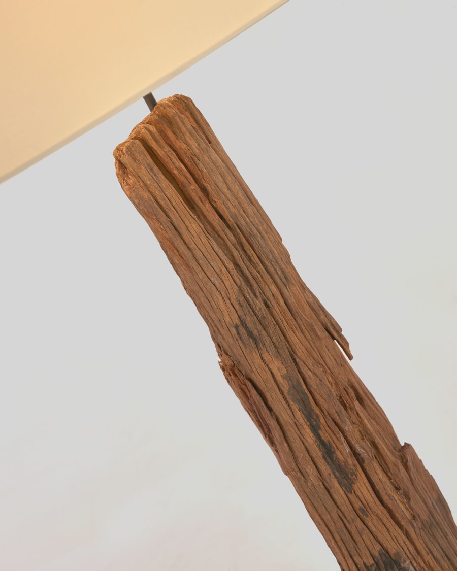 Powell floor lamp made of recycled wood