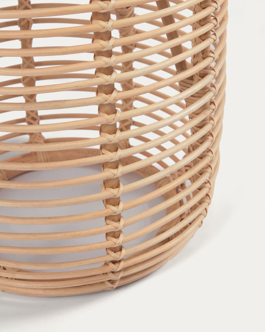 Round Kohana side table in rattan with natural finish Ø 45 cm