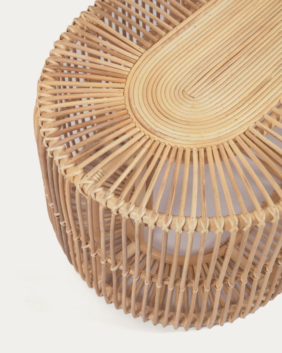 Lael coffee table in rattan with natural finish Ø 110 x 60 cm