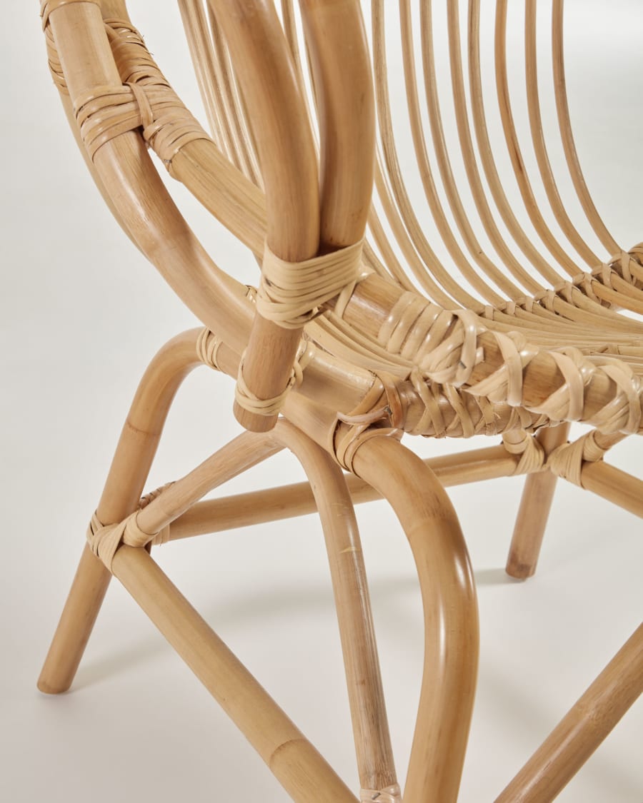 Mimosa rattan armchair with natural finish