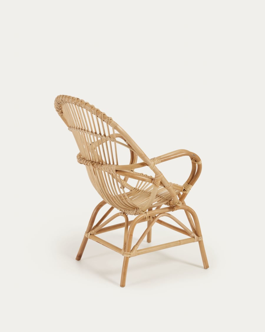 Mimosa rattan armchair with natural finish