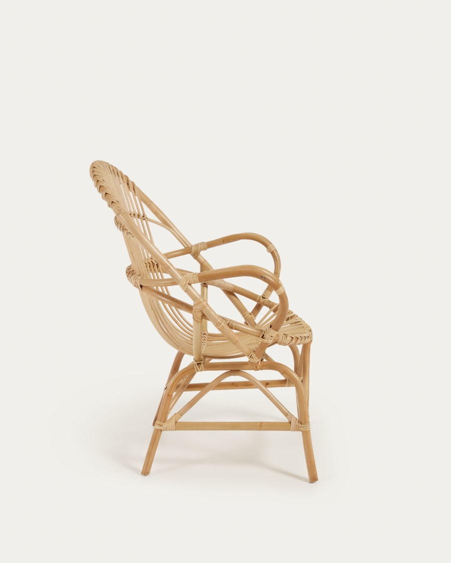 Mimosa rattan armchair with natural finish
