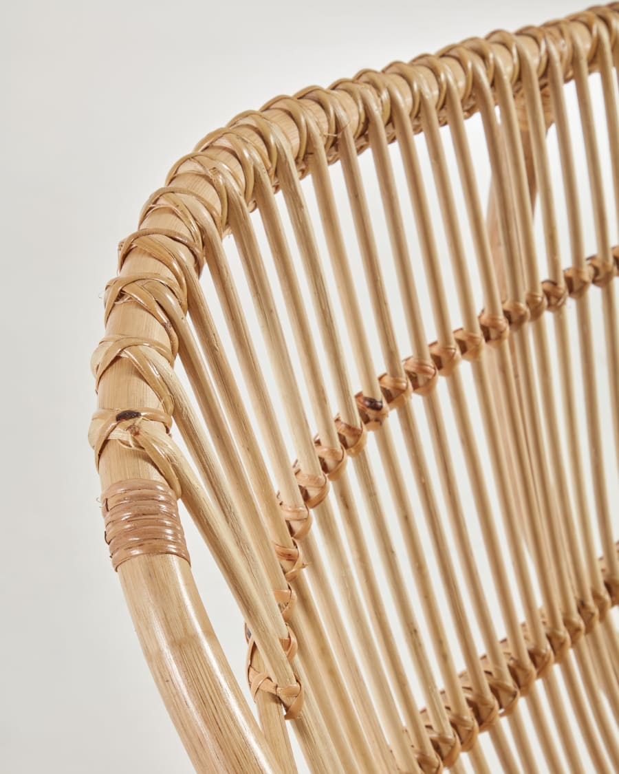 Mimosa rattan bench with a natural finish, 114 cm