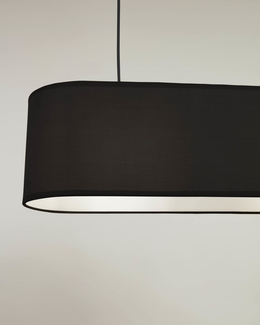 Palette ceiling light shade in black 20 x 75 cm