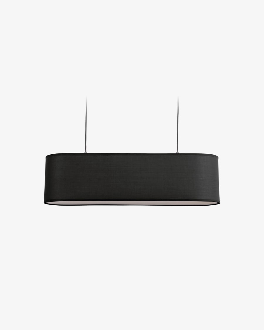 Palette ceiling light shade in black 20 x 75 cm