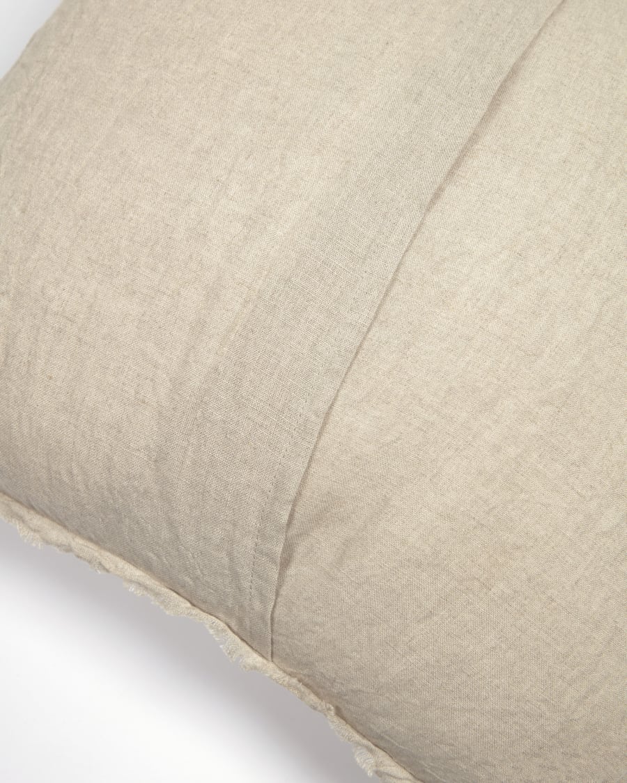 Draupadi cushion cover 100% linen in beige 45 x 45 cm